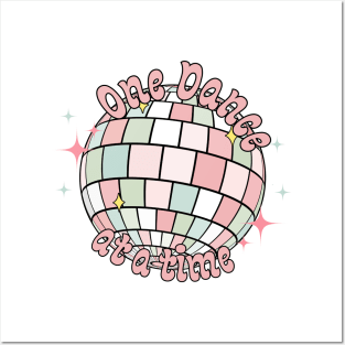 One Dance At A Time Retro Disco Ball ODAAT Posters and Art